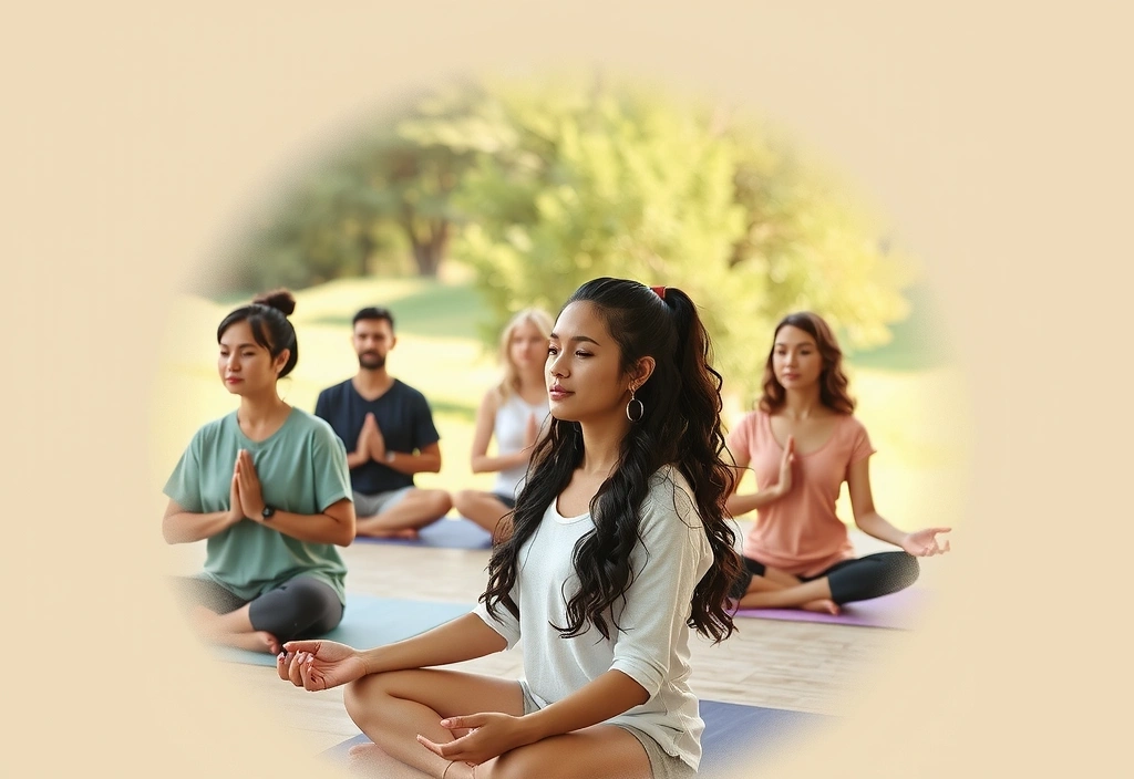 Community wellness initiatives and people practicing wellness together